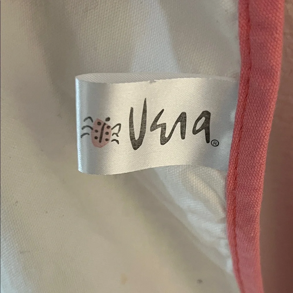 VERA Neumann Floral Apron with Pink Trim Cotton